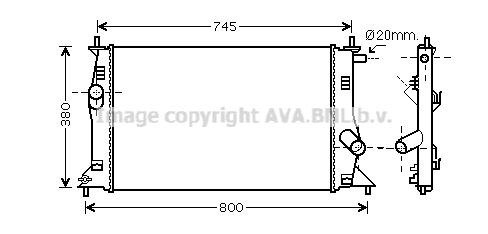 AVA QUALITY COOLING Радиатор, охлаждение двигателя MZ2183